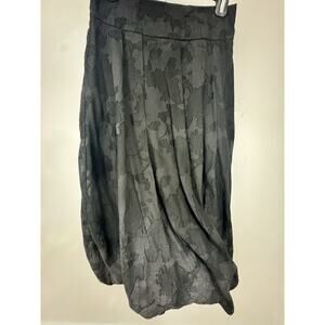 ELEMENTE CLEMENTE Black Jacquard Womens Midi Skirt Size Small See Description